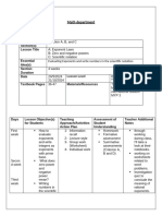 Lesson Plan (Exponents)