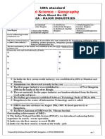 10th Social Science Work Sheet No 28 India - Industries