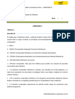 Engenharia e Projeto de Software - Exercício Unid 01 - Alunos