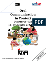 Oral Comm Module 11. Speech Delivery (1)