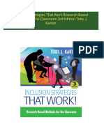 Inclusion Strategies That Work Research Based Methods for the Classroom 3rd Edition Toby J. Karten 2024 scribd download