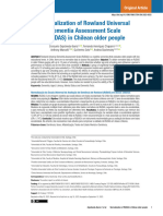 Normalization of Rowland Universal Dementia Assessment Scale (RUDAS) in Chilean older people