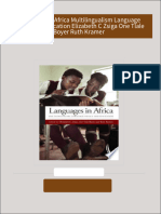 Languages in Africa Multilingualism Language Policy and Education Elizabeth C Zsiga One Tlale Boyer Ruth Kramer 2024 Scribd Download