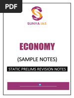 ECONOMICS - PRELIMS SAMPLE NOTES