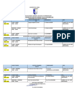 Horaire Des Cours de La Semaine Du 09 Au 14 Decembre 2024