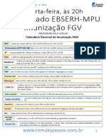 5º Simulado EBSERH - MPU (Imunização - 78 Questões FGV)