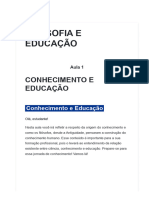 Filosofia e Educação 1 unidade