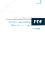 Tema 4. Las redes sociales. Gestión de comunidades online