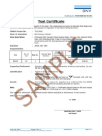 Test Certificate - Sample Tufrope