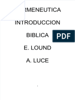 Hermeneutica e Introduccio Biblica