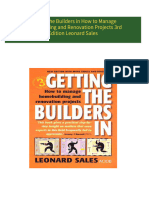 Full Download Getting the Builders in How to Manage Homebuilding and Renovation Projects 3rd Edition Leonard Sales PDF DOCX