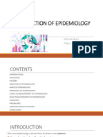 INTRODUCTION OF EPIDEMIOLOGY