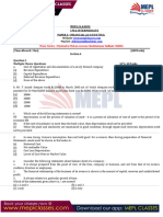 CMA Inter - Paper 6 Suggested Answer