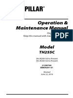 Caterpillar Cat TH255C Telehandler Operator Manual Instant Download