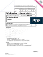 iGCSE B JANUARY 2020 PAPER 2R