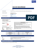 Ficha de seguridad Limpiavidrios