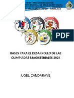 BASES PARA LAS OLIMPIADAS MAGISTERIALES 2024