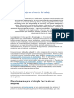 No es fácil ser mujer en el mundo del trabajo