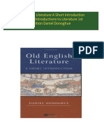 Download Complete Old English Literature A Short Introduction Blackwell Introductions to Literature 1st Edition Daniel Donoghue PDF for All Chapters