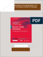 Get Russia-China Relations: Emerging Alliance Or Eternal Rivals? 1st Edition Sarah Kirchberger PDF ebook with Full Chapters Now