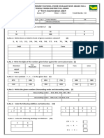 Grade 3 Math First Term Exam 2024