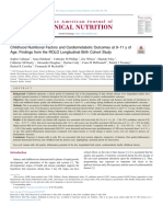 Childhood Nutritional Factors and Cardiometabolic