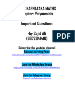 Karnataka SSLC Maths_Polynomials_Imp Ques