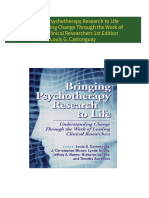 Download Full Bringing Psychotherapy Research to Life Understanding Change Through the Work of Leading Clinical Researchers 1st Edition Louis G. Castonguay PDF All Chapters