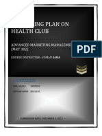 Marketin Plan On Health Club