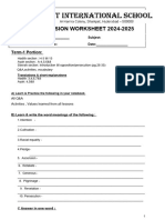 G7 Revision Worksheet TERM1 Islamic Studies