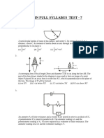 JEE MAIN FULL SYLLABUS TEST - 7