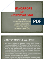 Honor Killing (Emphasis On India)