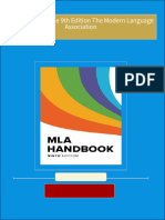 MLA Handbook 9 e 9th Edition The Modern Language Association 2024 Scribd Download