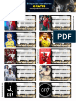 Etiquetas Escolares Cristiano Ronaldo Cr7 Editables Gratis