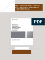 Full Download 2022 CFA Program Curriculum Level I Financial Statement Analysis AND Corporate Issuers 1st Edition Cfa Institute PDF DOCX