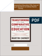 PDF Transforming Comparative Education Fifty Years of Theory Building at Stanford 1st Edition Martin Carnoy download