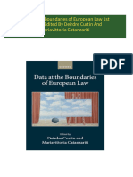 PDF Data at the Boundaries of European Law 1st Edition Edited By Deirdre Curtin And Mariavittoria Catanzariti download