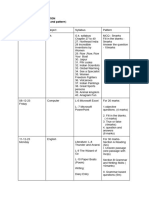 PAII datesheet and syllabus.