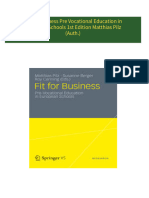 Fit for Business Pre Vocational Education in European Schools 1st Edition Matthias Pilz (Auth.) download pdf