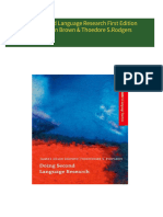 Download Complete Doing Second Language Research First Edition James Dean Brown & Thoedore S.Rodgers PDF for All Chapters