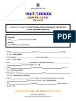 Past Tenses Gap Filling Exercise 1