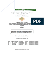 Methodes Spectrales Et Application a Des Problemes Hyperboliques Et Paraboliques