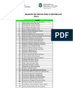 RESULTADO DA SELEÇÃO DE FISCAIS PARA O VESTIBULAR 2025 1