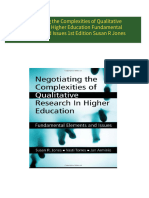 Negotiating the Complexities of Qualitative Research in Higher Education Fundamental Elements and Issues 1st Edition Susan R Jones download pdf