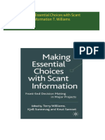 Making Essential Choices with Scant Information T. Williams download pdf