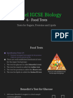 IGCSE Biology Lecture 6 Food Tests