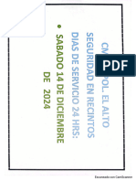 G-2 COMANDO POLICIAL EL ALTO SEGURIDAD EN RECINTOS DIAS DE SERVICIO 24 HRAS...SABADO 14 DE DICIEMBRE DE 2024