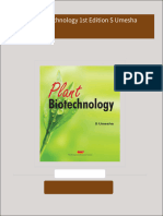 Full download Plant Biotechnology 1st Edition S Umesha pdf docx