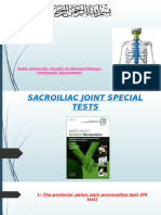 Sacroiliac Joint SPECIAL TESTS