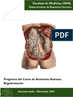 Programa Regularizacion Anatomia Humana Julio Diciembre 2024